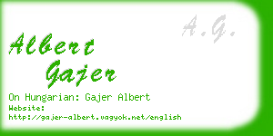 albert gajer business card